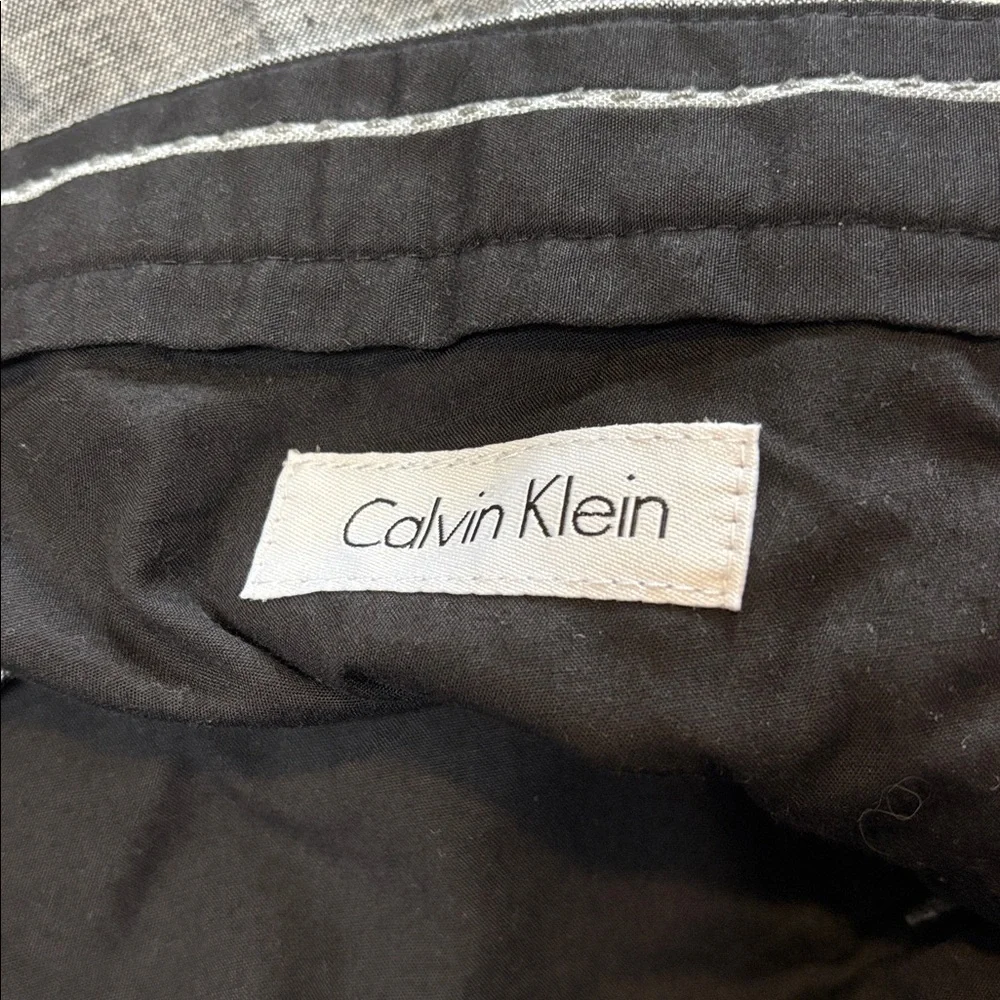 Calvin Klein Gray Pants linen blend lightweight size 38 x 32
